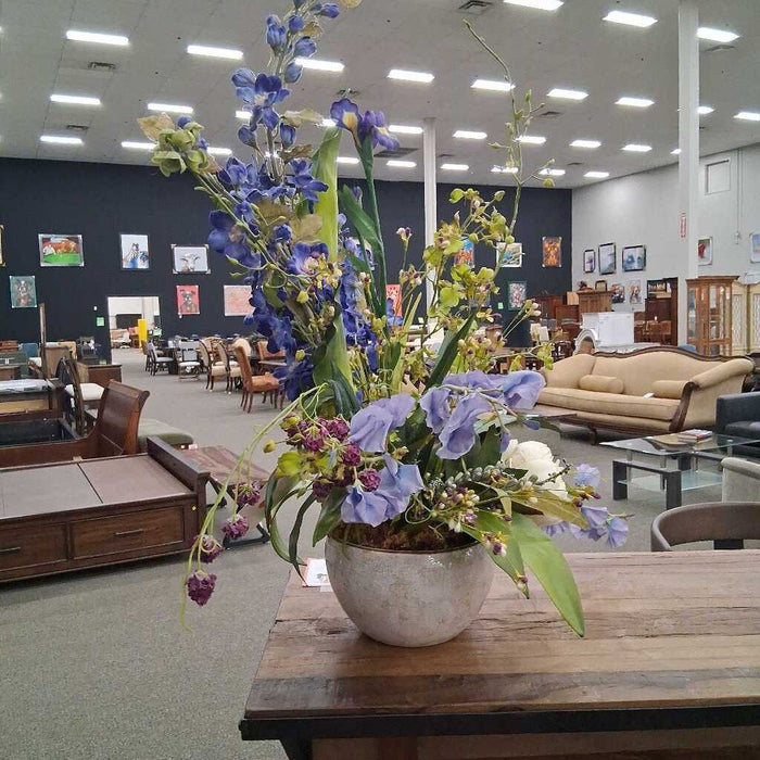Small Floral Arrangement w/ White Vase