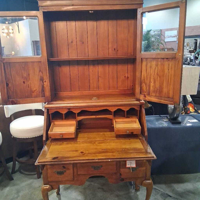 Link Taylor Pilgrim Pine Secretary Desk w/Hutch