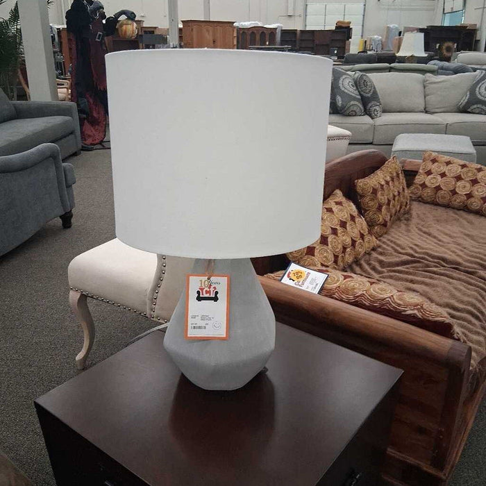 Stone Lamp w/ White Frame