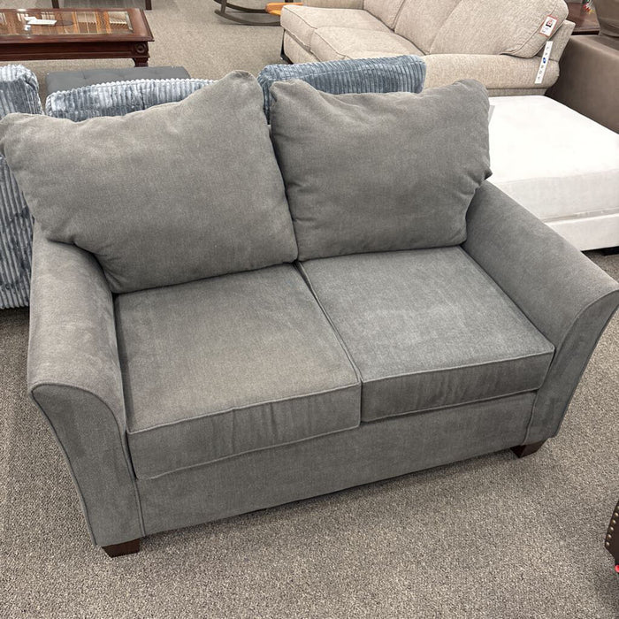 Gray Fabric Loveseat