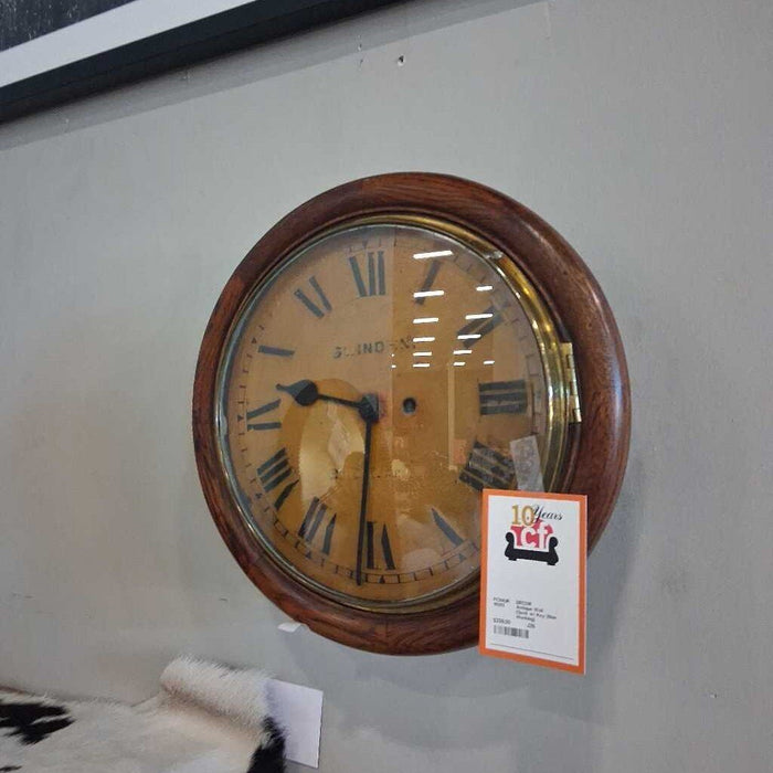 Antique Wall Clock w/ Key (Non Working)