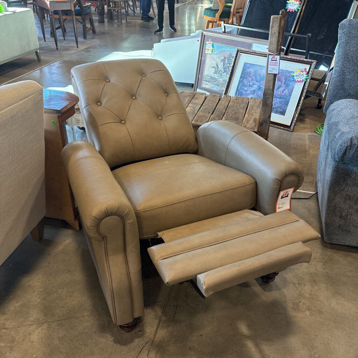 Gray Tufted Power Recliner