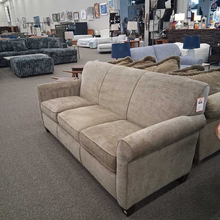Flexsteel Tan Fabric Sofa