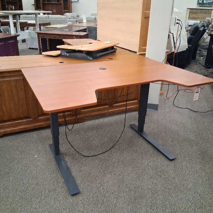 Large Brown Adjustable Desk