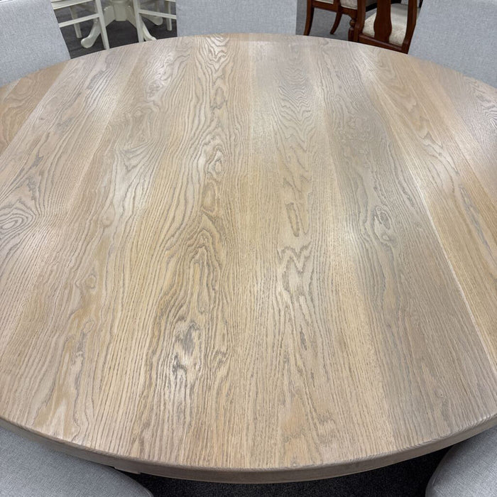 6' Round Dining Table w/ 8 Parsons Chairs