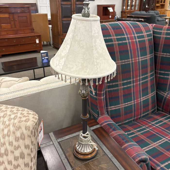 Metal Base Table Lamp w/ Ornate Shade