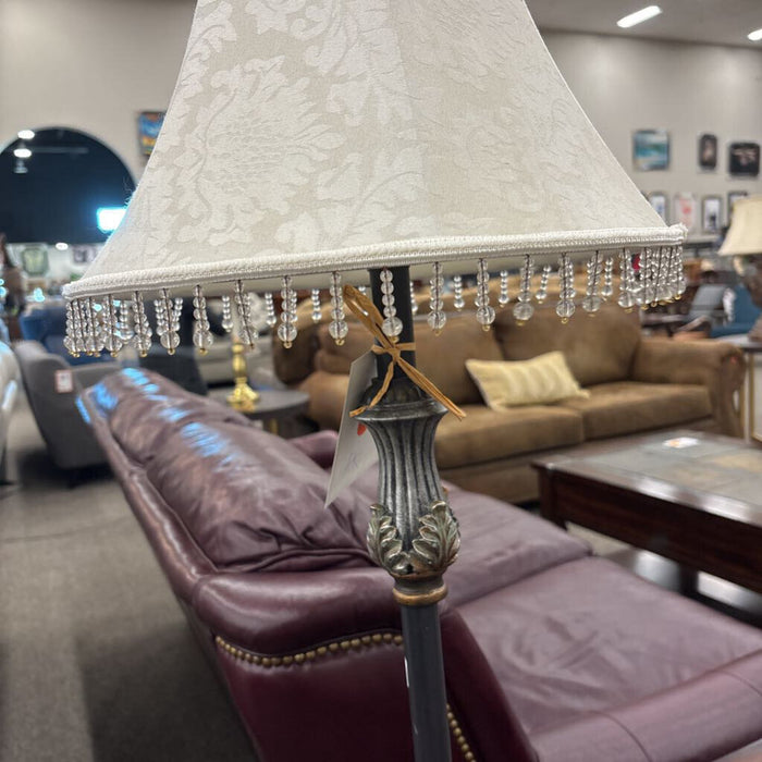 Metal Base Floor Lamp w/ Ornate Shade