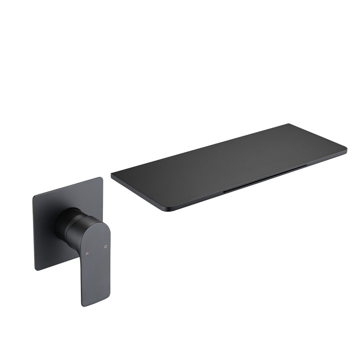 Modern Stainless Steel Waterfall Bathroom Sink Faucet With Single Handle Wall Mount