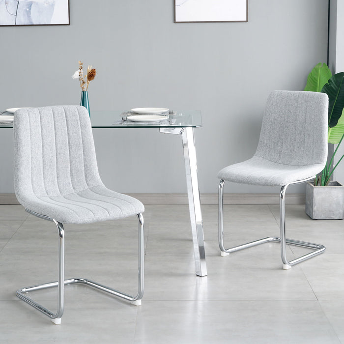 Modern Dining Chair With Metal Legs
