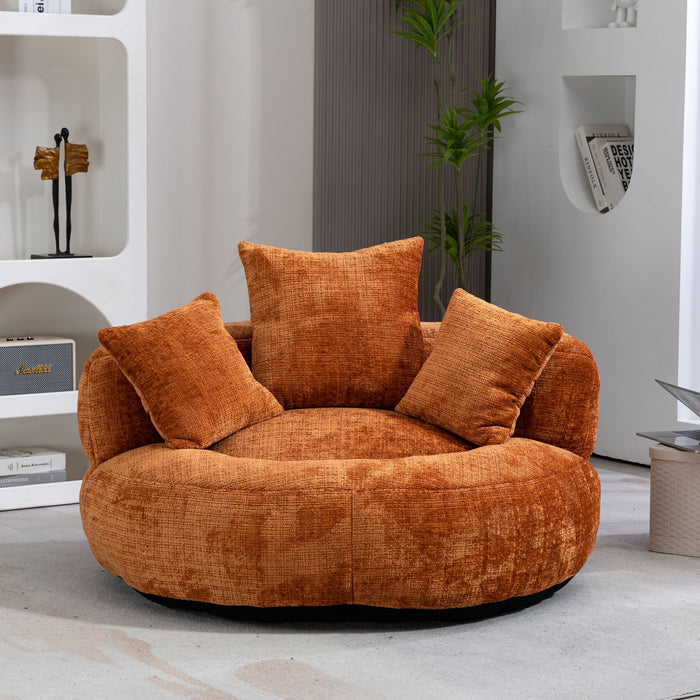 Lazy Sofa High Back Bean Bag Chair Couch With 3 Pillows