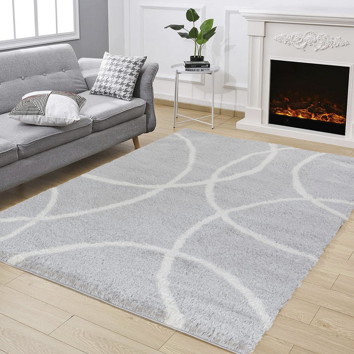 Loft Shag - 7'10" X 9'10" Shaggy Area Rug - Gray