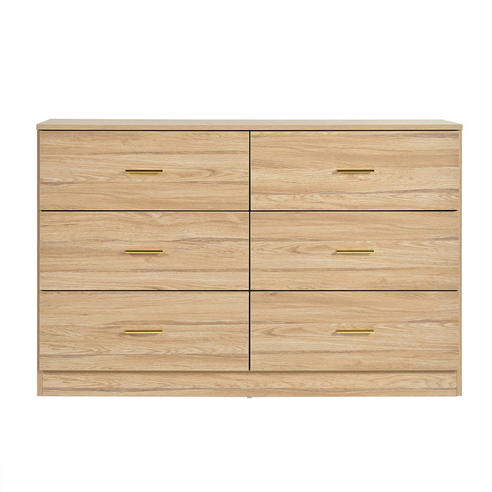 Modern Drawer Dresser For Bedroom, Ample Storage Wide Chest Of Drawers