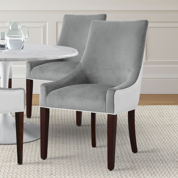 Jackson - Upholstered Dining Chair Elegant Design - Smoke / White