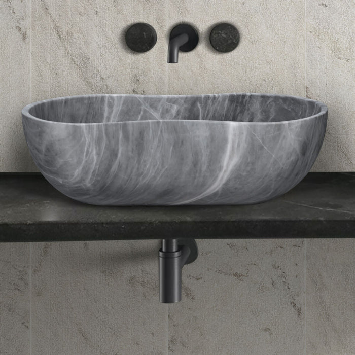 Bathroom Vessel Sink With Wavy Design