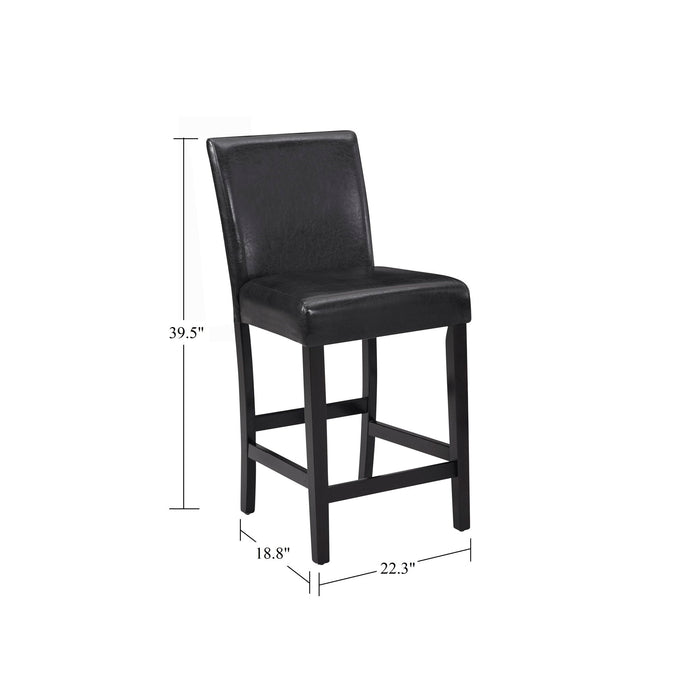 5 Piece Counter Height Dining Set With Table And Upholstered Chairs