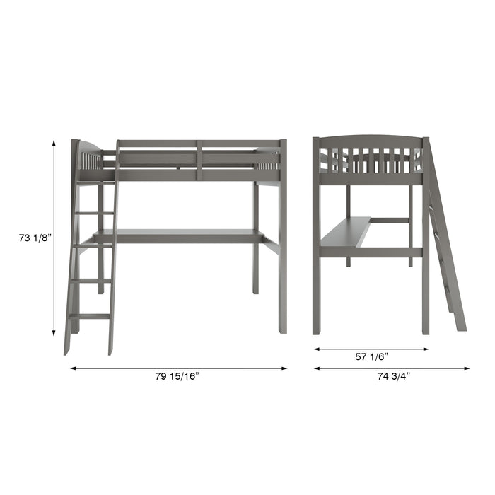 Everest - High Loft Bed With Desk And Storage