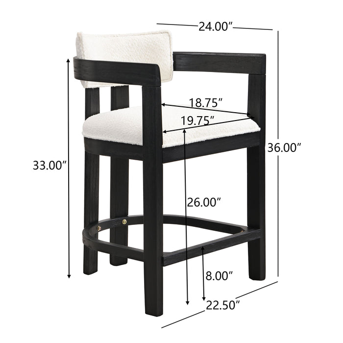 Contemporary Upholstered Counter Stools Set