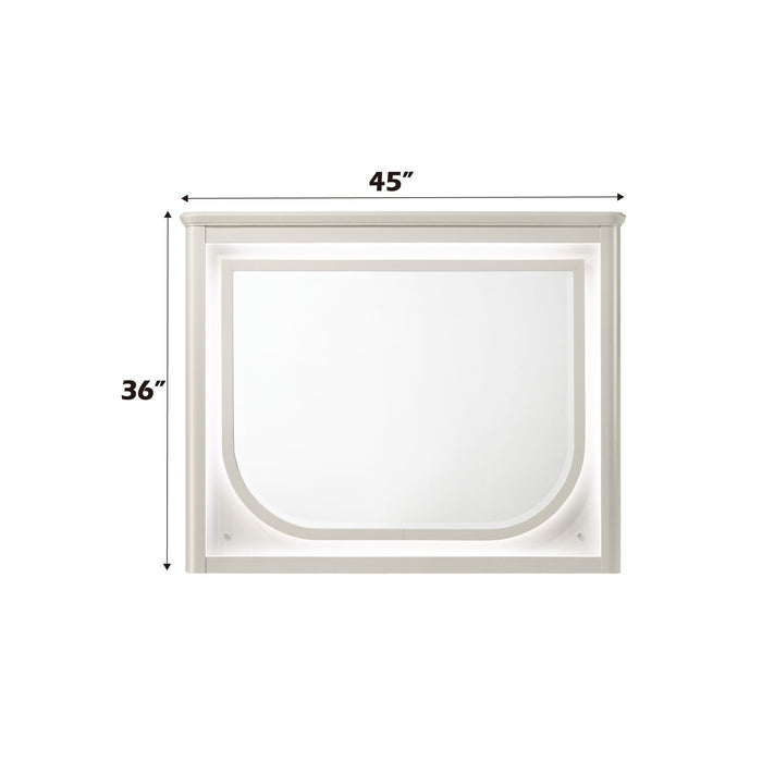 Laveda - Mirror With LED - White