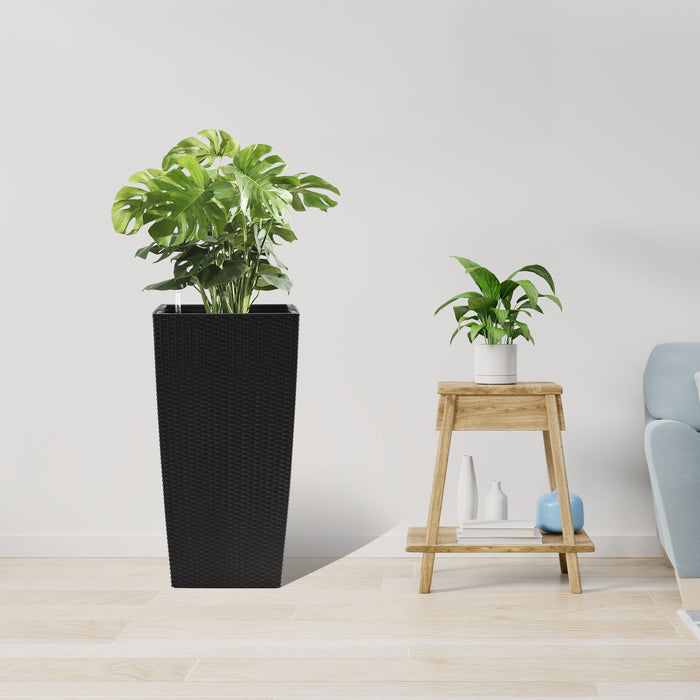 Large Self Watering Flower Pot With Drainage Holes & Inner Tray