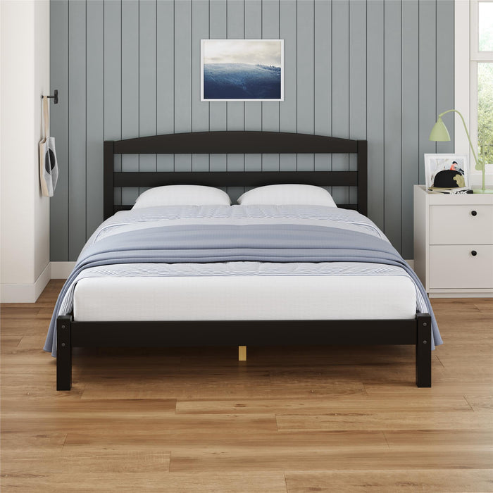 Leighton - Full Size Platform Bed, Low Profile Design - Black
