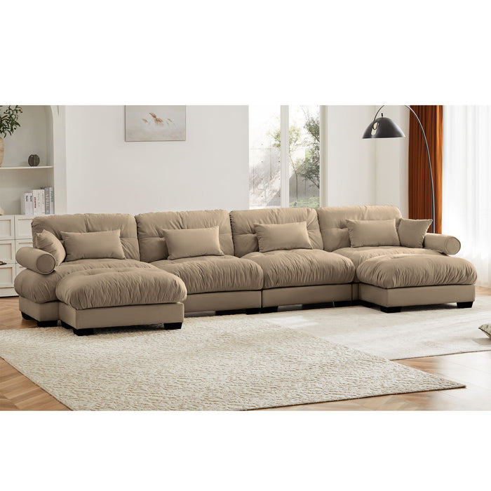 Super Comfort Oversized Modular Sectional Sofa With Movable Ottoman