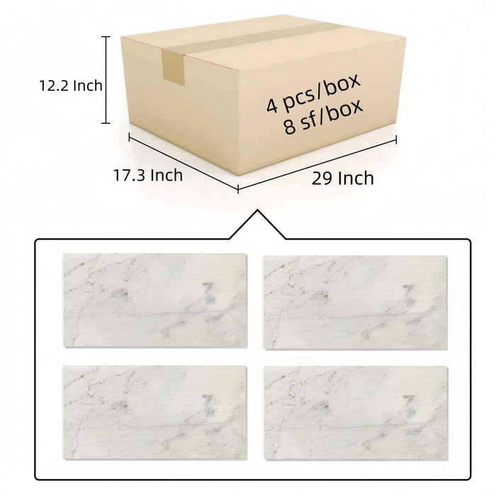 Textured Finished, 3D Tiles For Wall Decoration (Set of 4)