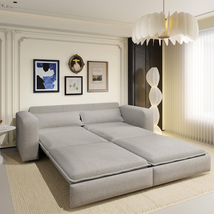 Sleeper Pull Out Sofa Bed, 3 In 1 Convertible Chaise Lounge