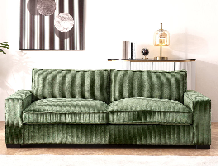 Luxe - Corduroy Sofa With Sleek Design, Spacious And Comfortable 3 Seater Couch