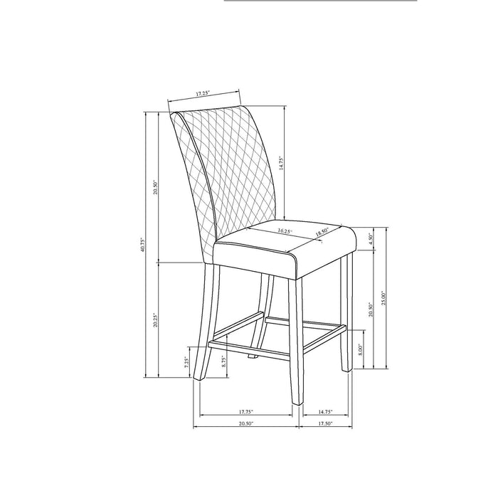 Jasmine - Barstool (Set of 2) - Gray