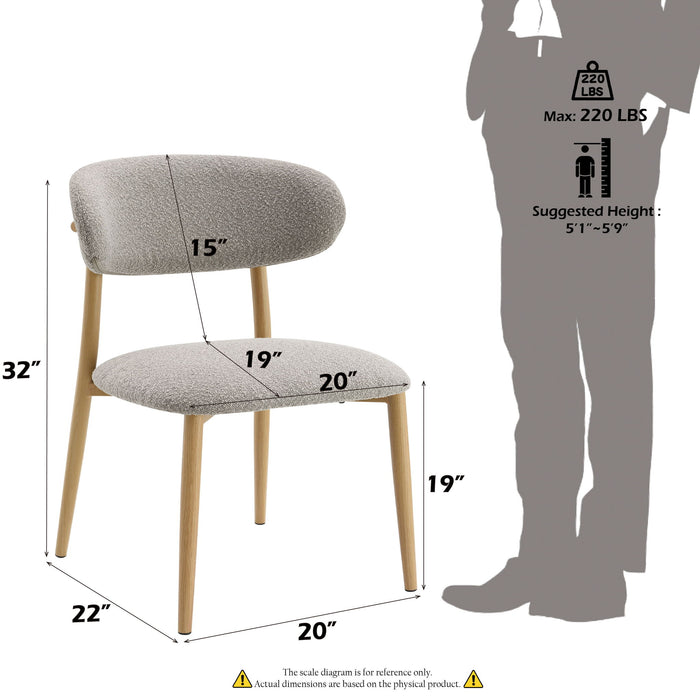 Kacey - 5 Piece Round Table Dining Room Set With Chairs - Natural