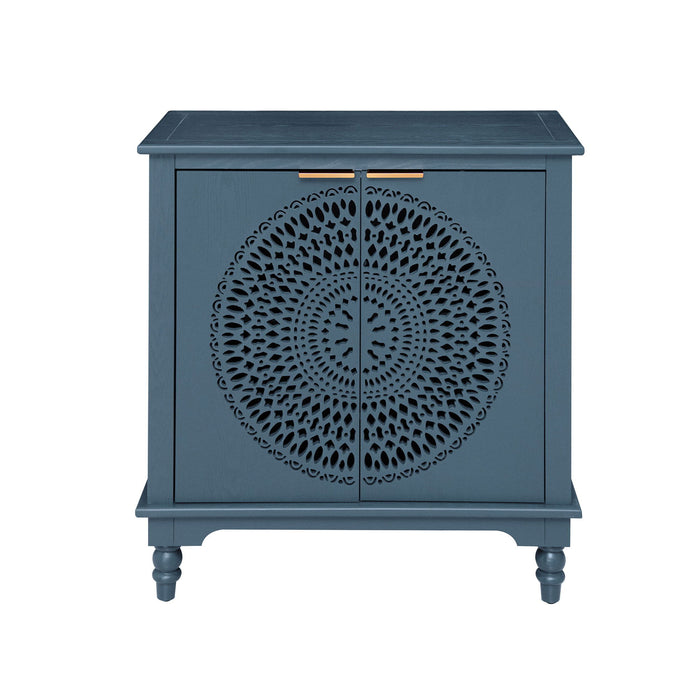 Hollow - Carved 2 Doors Accent Cabinet