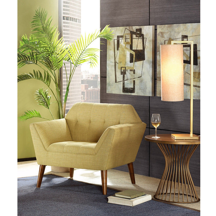 Modern Lounge Chair With Button Tufting