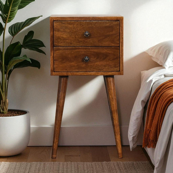 Mini 2 Drawer Nightstand