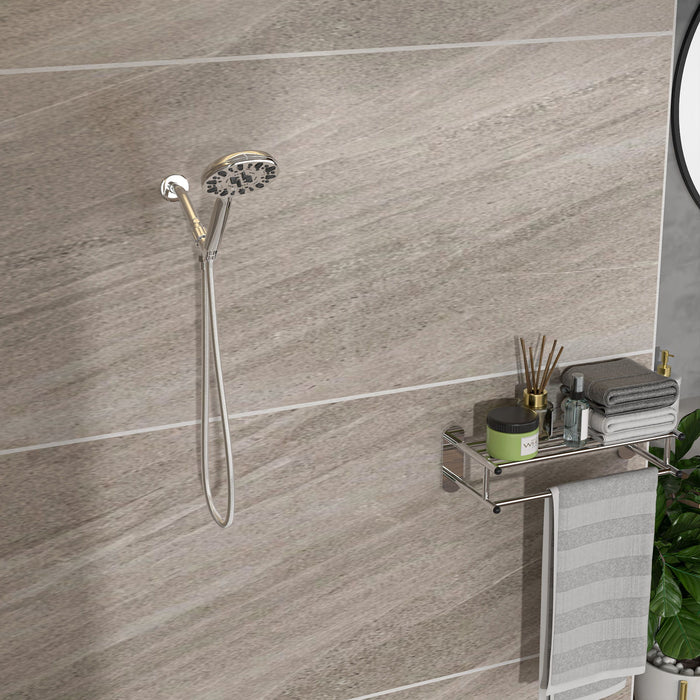 Multi Function Adjustable Hand Shower 7 Function Plastic Hand Shower With 59" Hose - Chrome