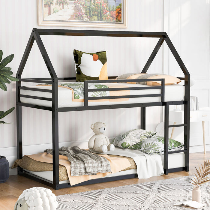 House Bunk Bed With Built In Ladder