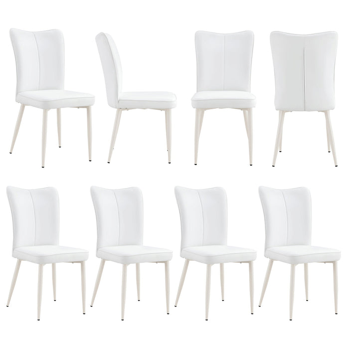 Modern Minimalist Dining Chairs With Metal Legs