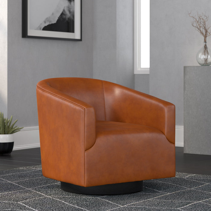 Garland - Swivel Chair With Upholstery - Caramel