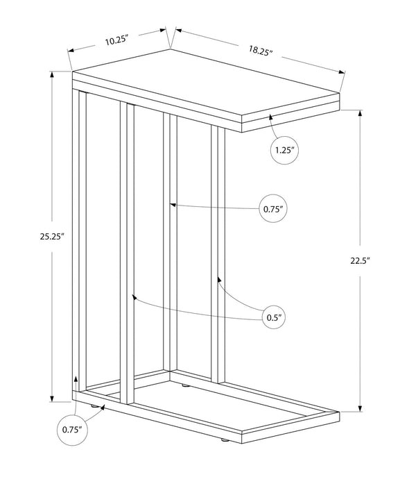 C-Shaped Accent Table For Living Room