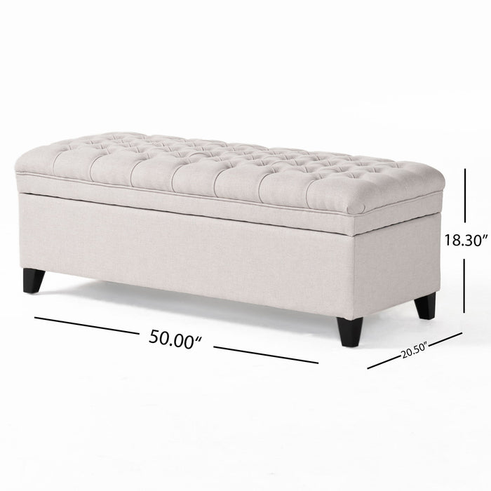 Juliana - Storage Ottoman With Birch Legs