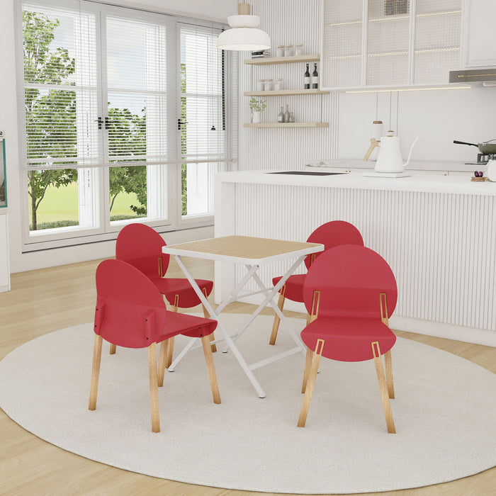 4 Piece Set Of Single Chairs With A Design Combining Modern And Traditional Elements