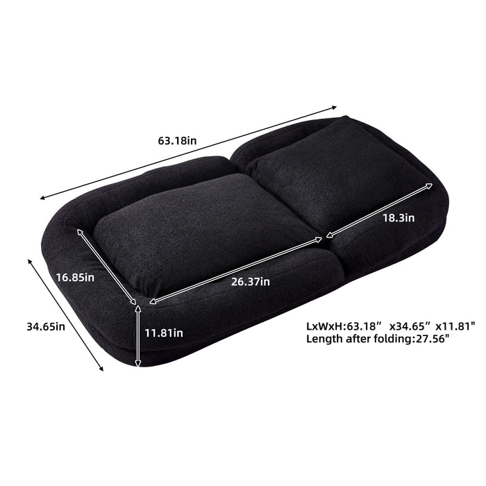 Contemporary Folding Sofa Chair With 5 Adjustable Positions For Gaming, Meditation, And Relaxation