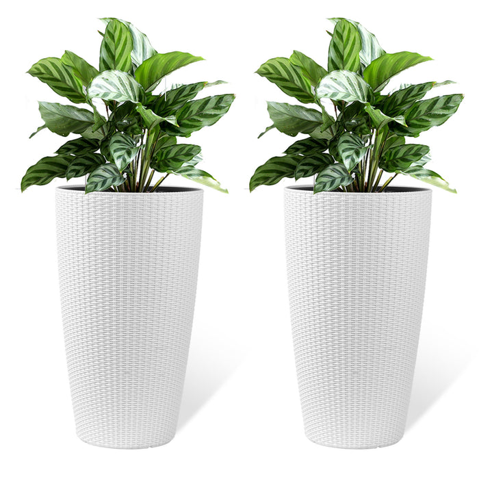 Tall Planters Set With Water Level Monitor And Auto Watering