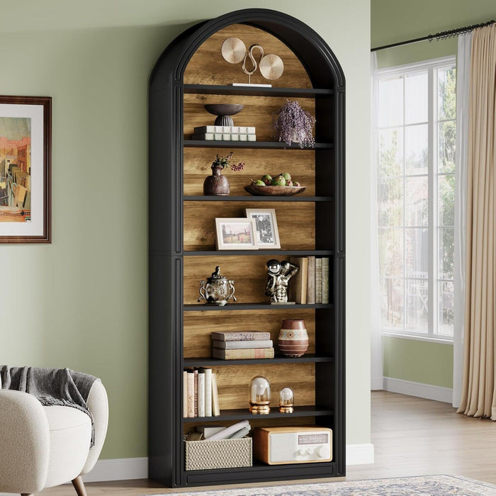 8 Tier Arched Open Display Shelving Unit For Living Room