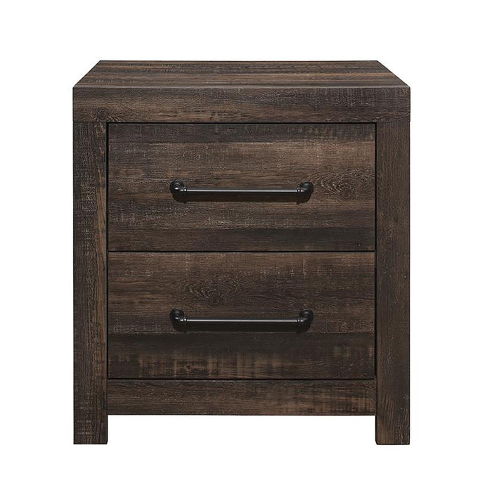 Monica - Nightstand With Spacious Drawers Bar Handles - Dark Oak