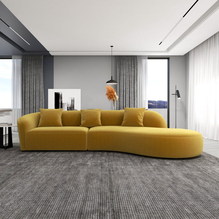 Elijah - Japandi Style Curvy Sectional Sofa