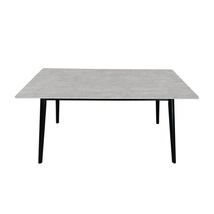 Chic Dining Table With High Pressure Laminate Top And Solid Wood Legs - Natural