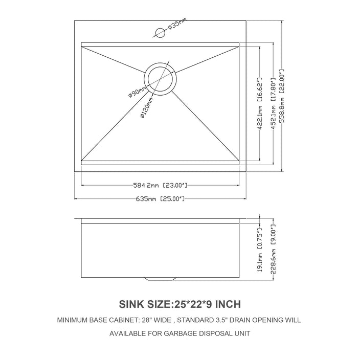Topmount Stainless Steel Kitchen Sink With Workstation Ledge And Accessories