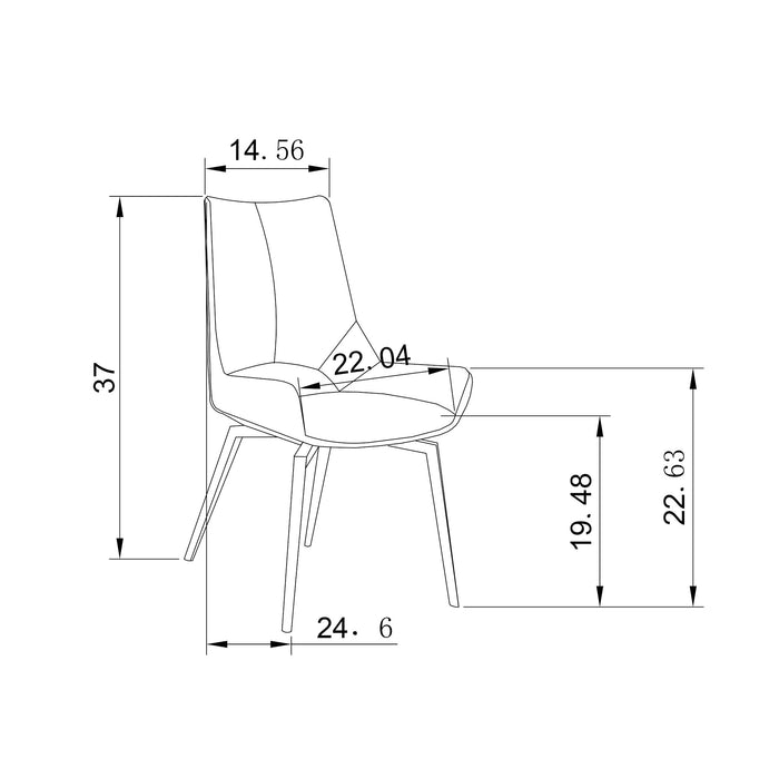 Jack - Dining Chair With 180 Degree Swivel Mechanism (Set of 2)