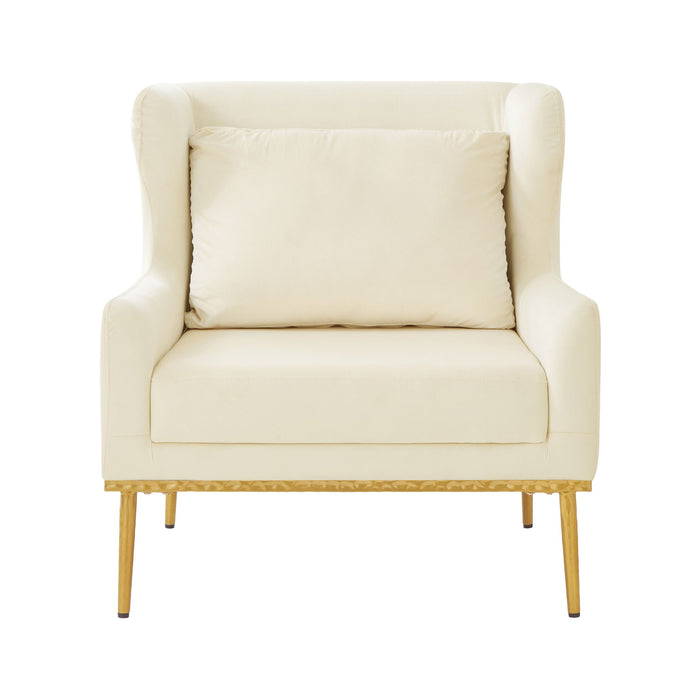 Elegant Curved Armrest Accent Armchair