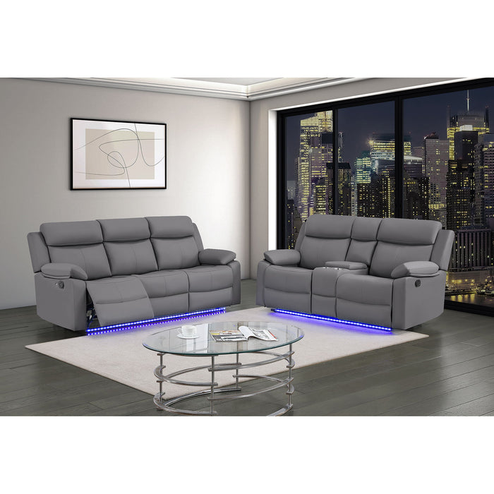 Blanche - Reclining Set With LED Lights With Pillow Top Arms
